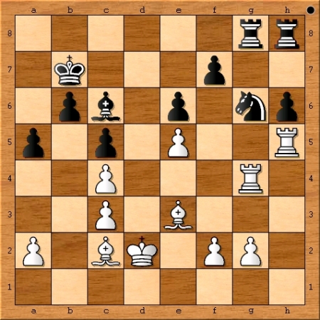 The position after Magnus Carlsen plays 26. Kd2.